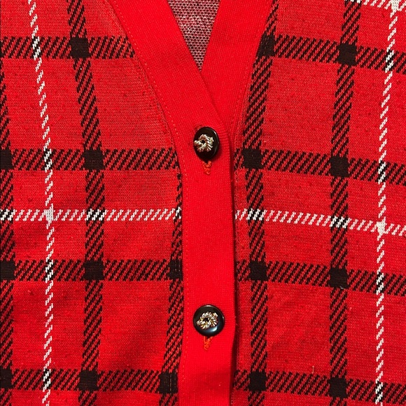Vintage Women’s Plaid Button Down Cardigan w Pockets - Picture 5 of 7